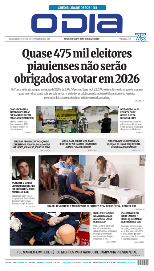 Confira os principais destaques do Jornal O Dia desta quarta-feira (22)