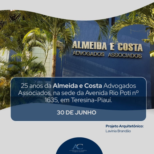 #25Anos - Parabéns para a empresa Almeida e Costa Advogados - by dos meus queridos amigos das antigas Nelson Nery Costa & Joaquim Almeida!!! Comemoraram no dia 30/6, 25 Anos da empresa com a Sede na Avenida Rio Poty, 2635 The/PI. Chics!!! - (Arquivo Pessoal)
