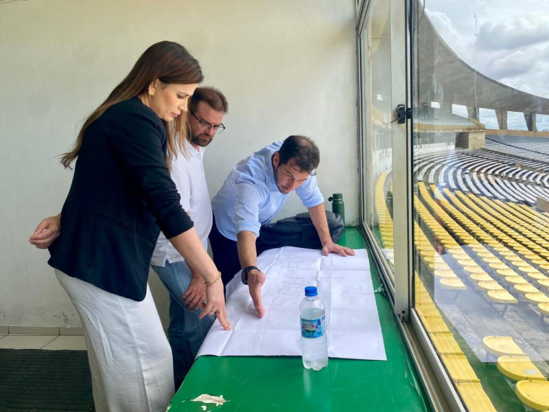 Josiene Campelo afirmou que o estádio deve ser entregue no segundo semestre deste ano.  - (Secepi )