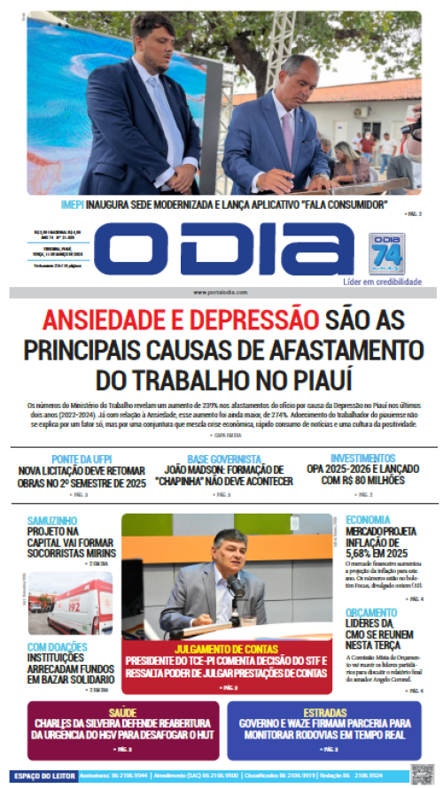 Confira os principais destaques do Jornal O Dia desta terça-feira (11)