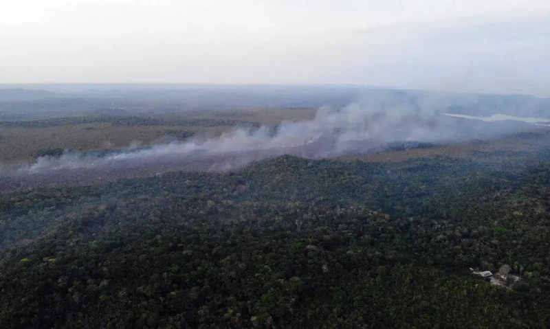 Rios de Fumaça: Incêndios na Amazônia e Pantanal afetam qualidade do ar em 10 estados - ( Divulgação Brigada de Alter do Chão (PA))