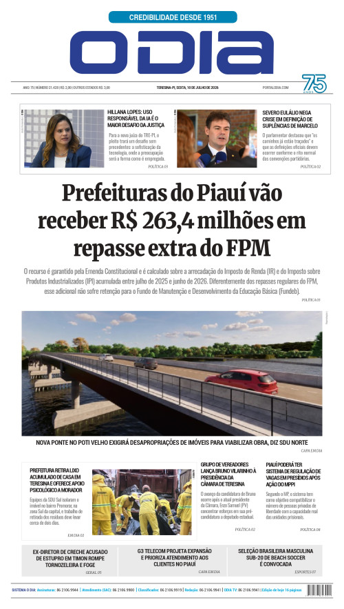 Confira os principais destaques do Jornal O Dia desta sexta-feira (10)