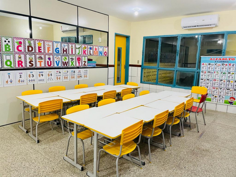 Nova creche tem espaço pra 180 crianças em ensino de tempo integral. - (Divulgação/Prefeitura de União)
