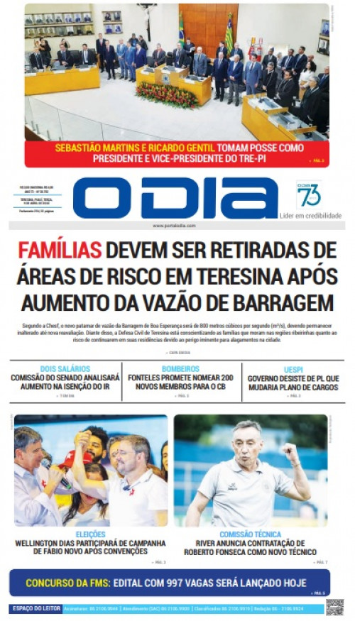 Confira os destaques do Jornal O Dia desta terça-feira (09)