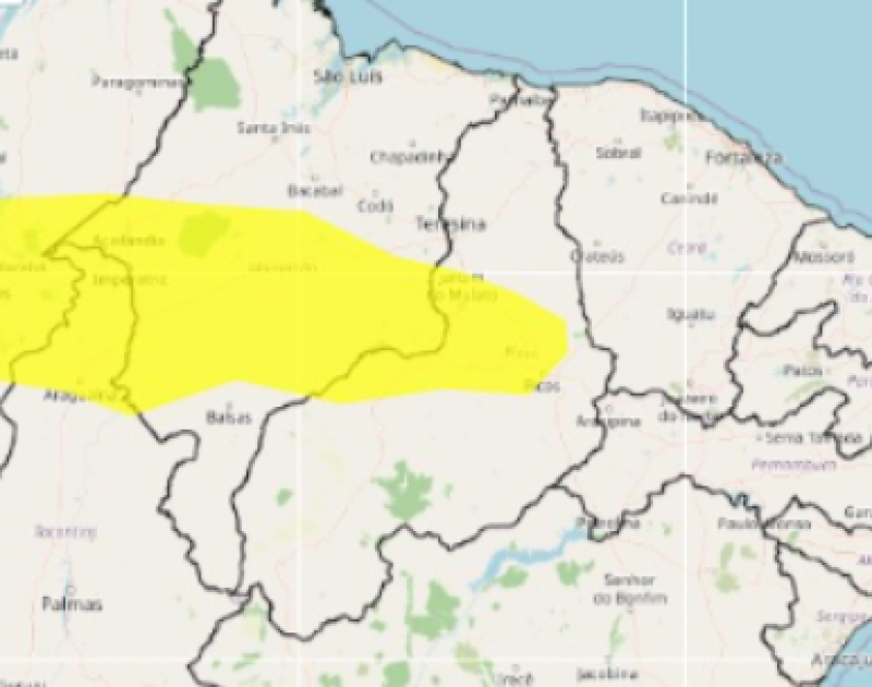 Teresina e 77 cidades do Piauí têm alerta de chuva nas próximas horas; confira - (INMET)