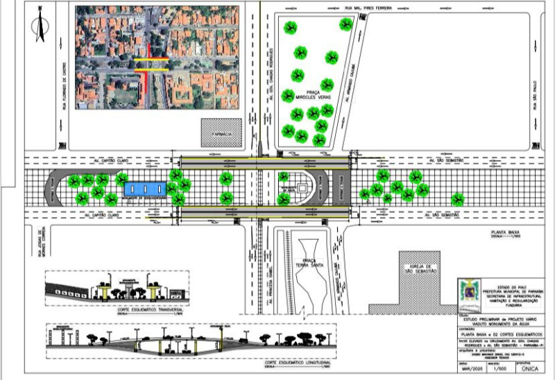 Projeto de construção do viaduto - (Divulgação)