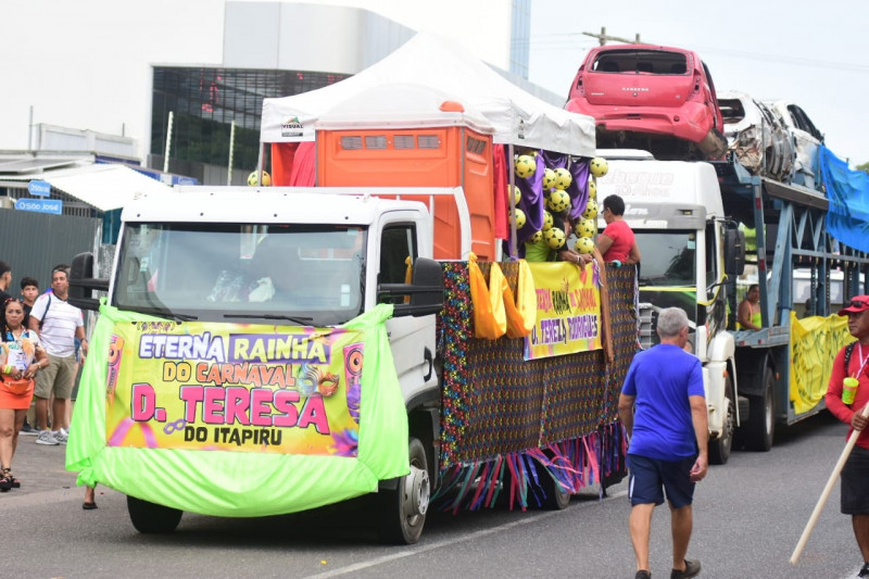 Corso de Teresina: Caminhão homenageia a eterna Rainha do Carnaval da terceira idade
