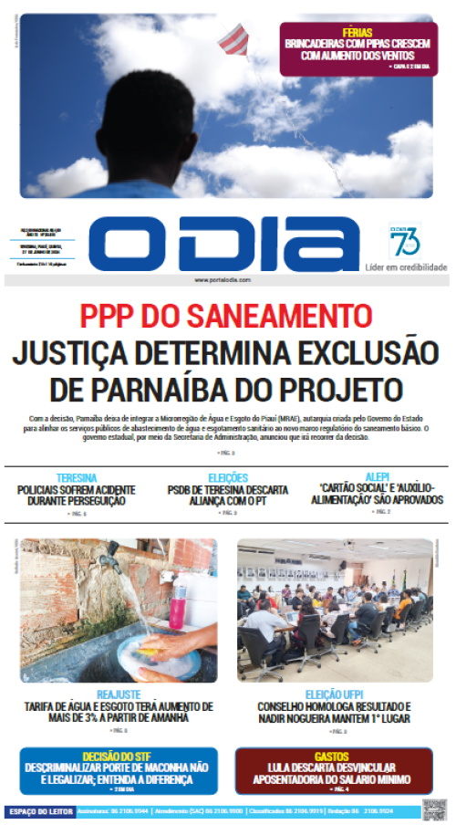Esses e outros destaques do Jornal O DIA você pode conferir na íntegra no Portalodia.com através do link: https://odia.presslab.com.br/. - (Reprodução)