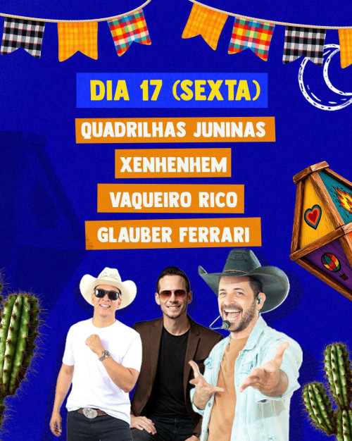 Confira a programação do XXIV Festival de Folguedos de União, que terá Noda de Caju e Glauber Ferrari