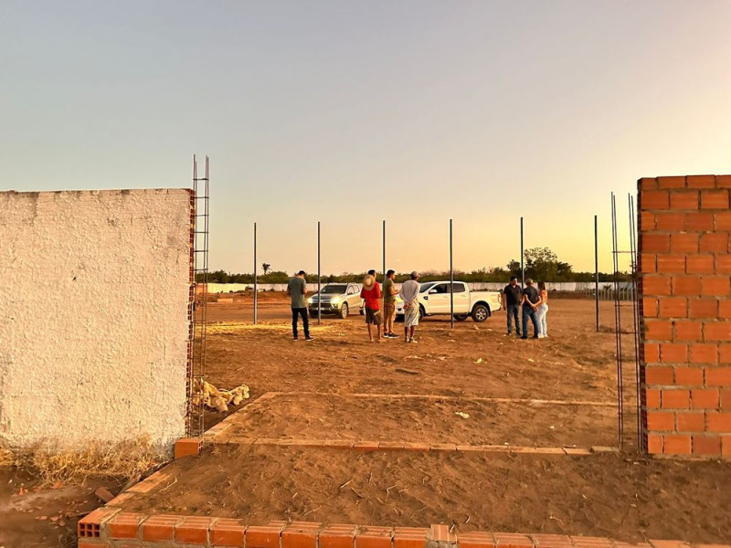 Obras do centro de treinamento de atletismo em Curralinhos - (Divulgação / SECEPI)