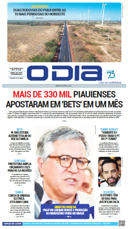 Confira os principais destaques do Jornal O Dia desta quarta-feira (02) - (Reprodução)