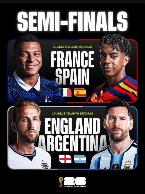 Hoje tem jogo na Copa do Mundo 2026? Veja datas e horários das semifinais - (reprodução/ instagram @fifaworldcup)