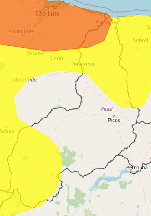 Alertas são válidos até quarta-feira (14) - (Reprodução/INMET)