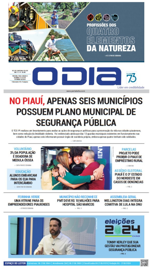 Confira os principais destaques do Jornal O Dia deste sábado (21)