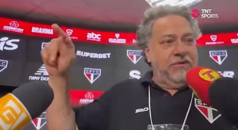 Júlio Casares detona arbitragem do Paulistão e critica Abel Ferreira. - (Reprodução / TNT Sports)