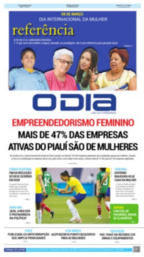 Capa da edição de hoje (08) do Jornal O Dia. - (Reprodução)