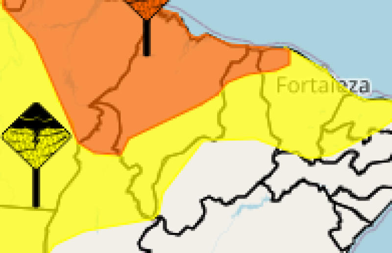 Piauí tem dois alertas para ocorrência de chuvas intensas; veja a lista de cidades - (Reprodução / INMET)