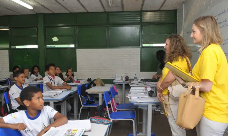 PRofessor rede municipal de educação na escola - (Elza Fiúza/ Agência Brasil)