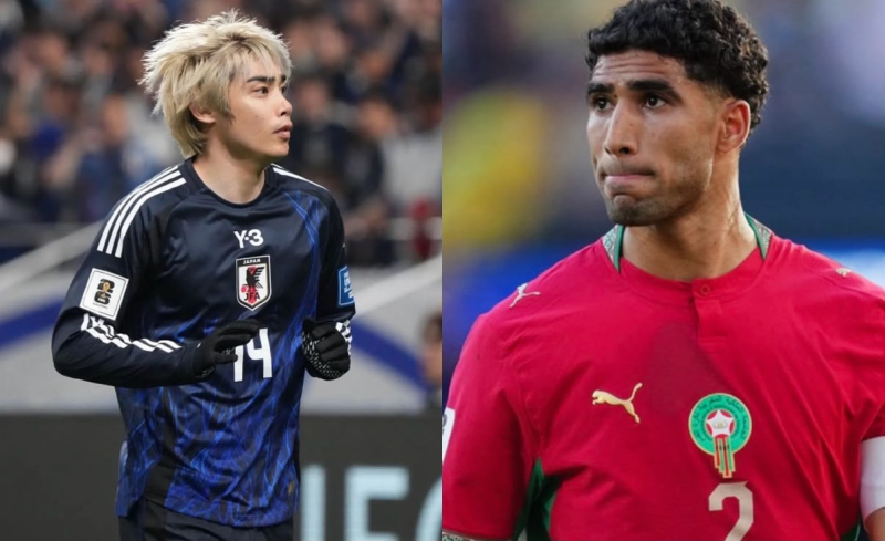 Junya Ito e Achraf Hakimi - (Reprodução)