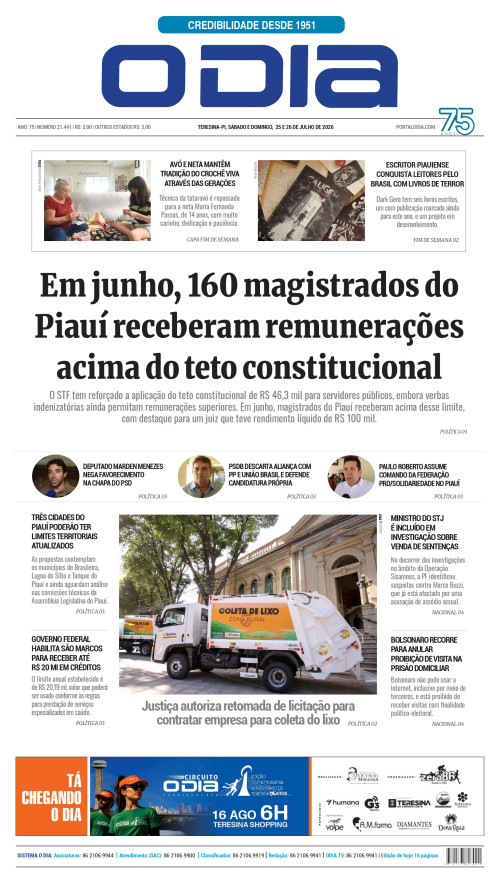 Confira os principais destaques do Jornal O Dia deste final de semana (25 e 26)