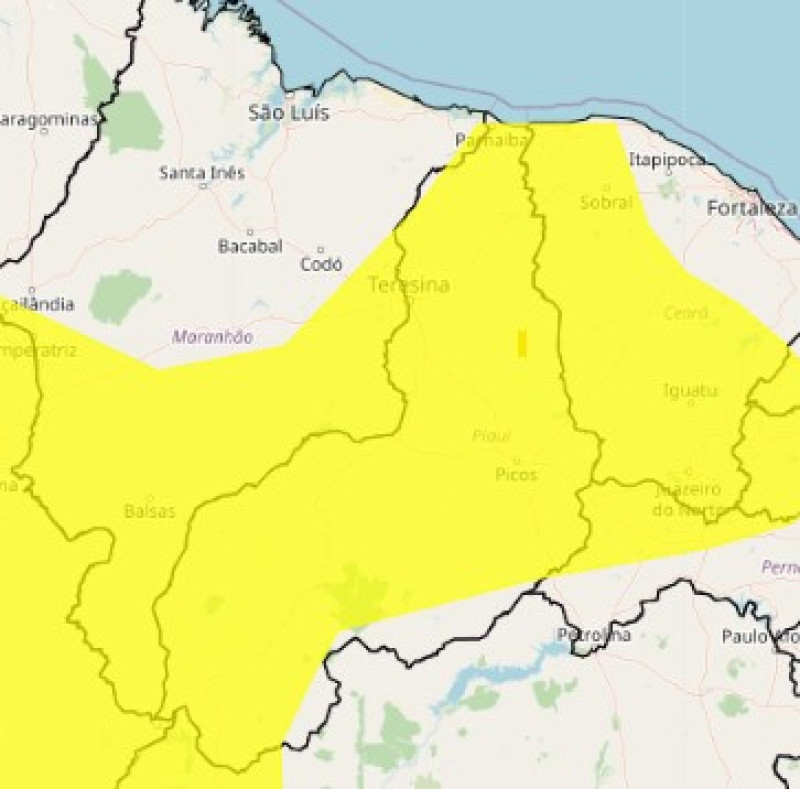 Mais de 95% dos municípios do Piauí estão em alerta para chuvas intensas; veja lista - (Reprodução)