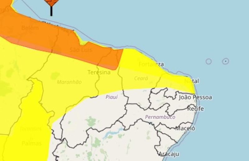 Piauí tem três alertas de chuvas intensas nas próximas horas; veja as cidades afetadas - (Reprodução/ Inmet)