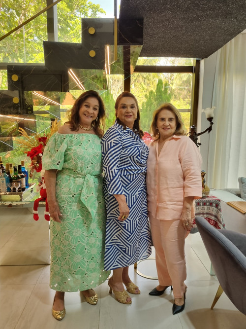 #ClubedoChá - Um click das queridas Lina Josefina Lages, Eliane Nogueira e Bena Moura Santos em reunião badalada. Chics!!! - (Divulgação)
