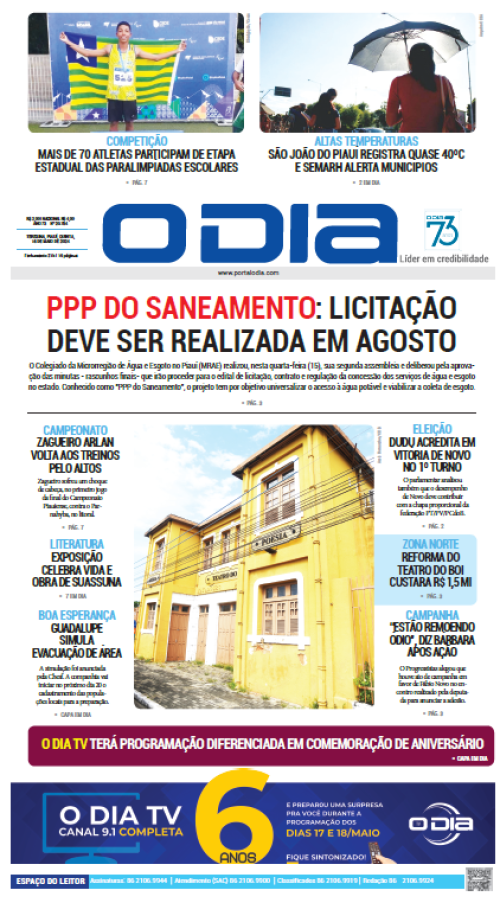 Confira os principais destaques do Jornal O Dia desta quinta-feira (16)