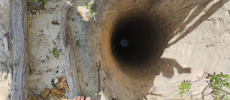 Homem escavou poço de 13,5 metros antes de morrer - (Divulgação/Polícia Militar)