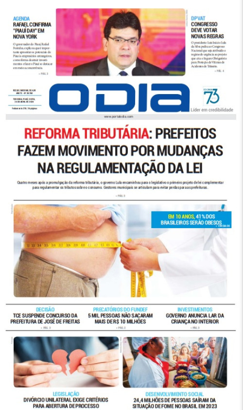 Confira os principais destaques do Jornal O DIA desta sexta-feira (26) - (ODIA)