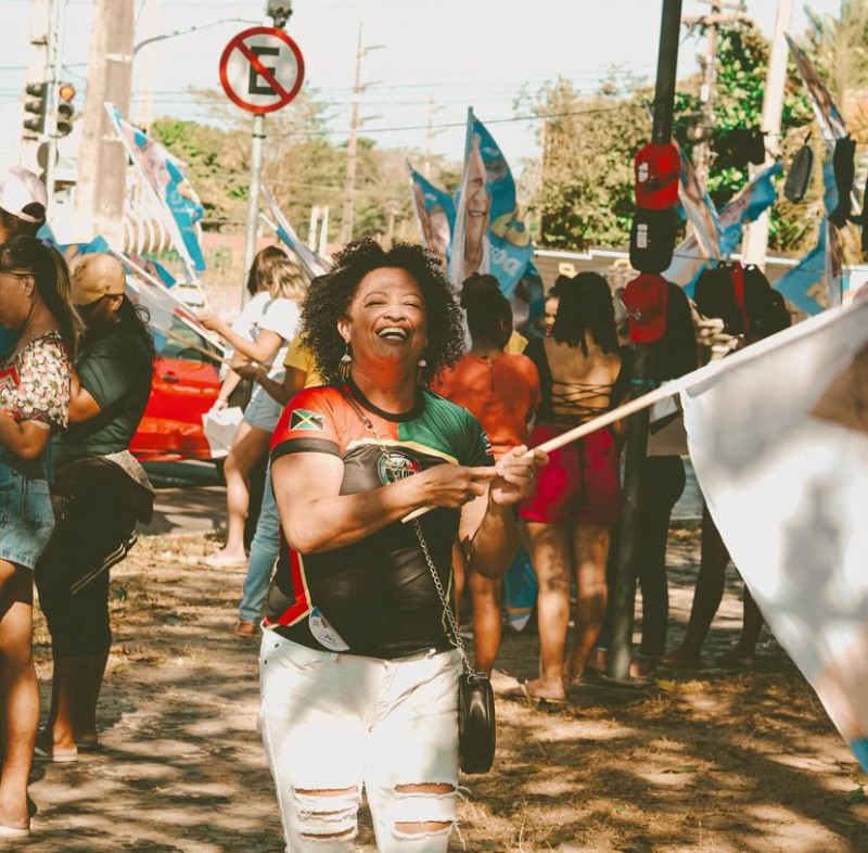 Bandeiraço do candidato Dr. Pessoa (PRD) - (Instagram do Dr. Pessoa)