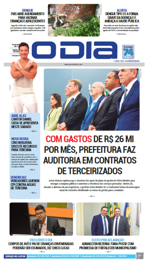 Confira os principais destaques do Jornal O Dia desta quarta-feira (05)