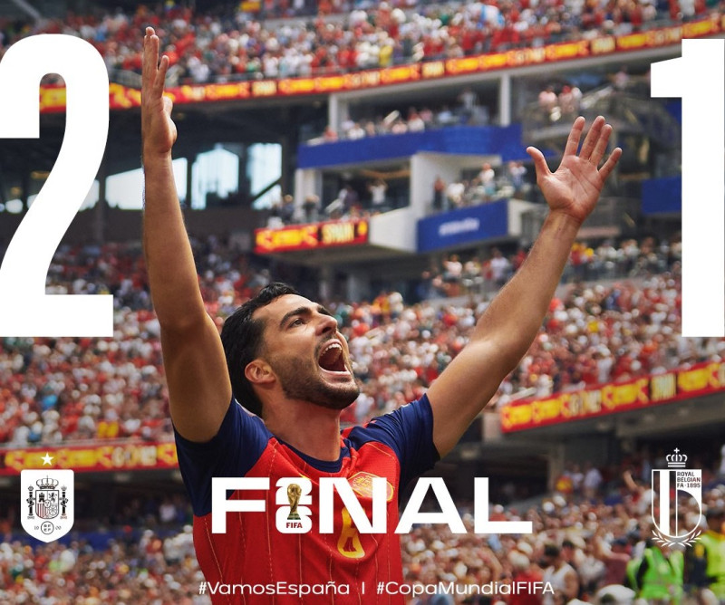 Espanha vai à semifinal e frustra sonho belga; Merino decide outra vez