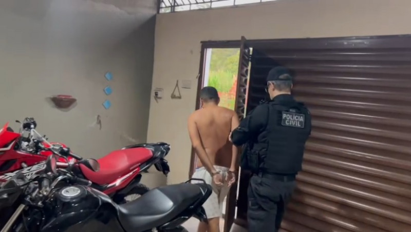 W.D.D.S foi preso em Teresina acusado de roubar um banco em Matões, no Maranhão - (Reprodução)