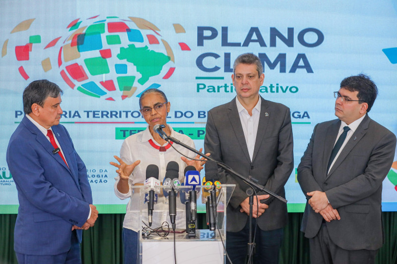 Coletiva realizada no Palácio de Karnak, Marina Silva - (CCOM Piauí)