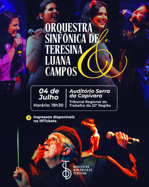 A Orquestra Sinfônica de Teresina realiza neste sábado (4), um concerto especial ao lado da cantora Luana Campos - (Divulgação)