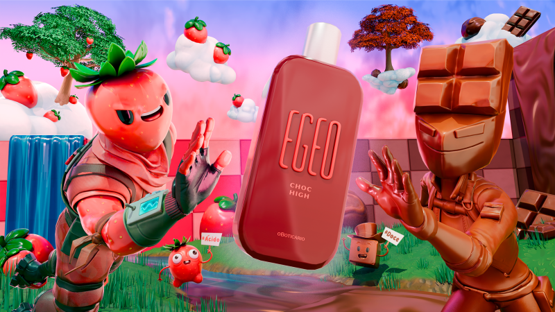 #O Boticário  - Apresenta novo EGEO Choc High com ação exclusiva no Fortnite* Sob o conceito “meio doce, meio ácido”, campanha de lançamento promove diferentes ações sobre a dualidade dos ingredientes, que combina notas do chocolate com o azedinho do morango     O Boticário, marca de beleza mais amada do Brasil**, acaba de lançar a fragrância compartilhável Egeo Choc High, uma nova e ousada interpretação do já amado Egeo Choc. Com uma combinação instigante de notas de chocolate e a suculência do morango, a novidade traz uma proposta equilibrada que traduz o efeito “sugar high”, comprovado por meio da neurociência, ao despertar energia*** para curtir todos os momentos no modo máximo.  Com o conceito “Você meio doce, meio ácido” criado pela AlmapBBDO, a campanha, desdobrada em filme, será veiculada nas redes proprietárias do Boticário, com conteúdos apontando para a dualidade e reforçando a diversão e sensorialidade da marca de perfumaria compartilháveis com o público-alvo: a Gen Z. De acordo com o estudo Geração CTRL+Z, do Grupo Consumoteca (2022), os nascidos entre 1997 e 2012, que fazem parte da primeira geração nativa 100% digital, estão em busca de um lugar de protagonismo no mundo e não querem ser mais um na multidão.     Segundo Carolina Carrasco, diretora de Branding e Comunicação do Boticário, Egeo é uma marca que está conectada com o público por meio da diversão, construindo conversas autênticas com essa comunidade. “A pluralidade é uma característica marcante do contexto cultural atual, especialmente quando falamos da Gen Z. É uma geração que não quer ser rotulada com um comportamento ou uma personalidade; ela entende que pode ser um pouco doce e também um pouco ácido – tudo ao mesmo tempo. A comunicação de EGEO Choc High traduz a dualidade das notas olfativas da fragrância com muita diversão e criatividade, promovendo ações e conversas que vão do universo gamer até a culinária e os memes da internet, reforçando mais uma vez o nosso compromisso de trazer a verdade da marca totalmente plugada com o consumidor”, comenta a executiva.  Choc High no Fortnite: Você é #TimeÁcido ou #TimeDoce?  Presente no universo gamer desde 2021 e reconhecida como a marca de cosméticos mais conhecida e usada pelos gamers, EGEO Choc High também estará no universo gamer com a Arena Choc High – uma experiência dentro do modo criativo do Fortnite. Idealizada pela Druid Creative Gaming, agência especializada em conectar marcas ao mundo gamer, e produzida pela Pixel Hunters, estúdio de criação de ações exclusivas no jogo, a ação conta com um mapa interativo desenvolvido especialmente para a campanha, em que os jogadores são convidados a escolher um lado na batalha entre chocolate e morango – simbolizando a dualidade “meio doce, meio ácido” que define a nova fragrância.  A disputa não é apenas um jogo, mas uma experiência imersiva, que permite aos jogadores explorarem a identidade da fragrância em um cenário que parece estar dentro do frasco do Egeo Choc High, com territórios doce e ácido e ícones personalizados de chocolate e morango. Mais do que uma partida “time vs. time” convencional, a mecânica do mapa foi pensada de modo a desafiar e engajar os jogadores utilizando recursos inusitados no modo criativo do Fortnite. Durante o jogo, o jogador irá se deparar com uma plataforma central no mapa, que funciona como um ponto de captura, em que ele deve estrategicamente lutar pela conquista dessa área, garantindo mais pontos ao time dele e outras vantagens.  Além da ativação no Fortnite, a campanha conta com um squad de creators renomados no mundo dos gamers, além de perfis de lifestyle e humor, que trazem o conceito “meio doce, meio ácido” para diferentes conversas nas redes sociais, alinhando a narrativa da fragrância aos temas de autenticidade, leveza e diversão – valores conectados com a Geração Z e EGEO. Chics!!! - (Arquivo Pessoal)