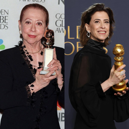 25 anos depois a história se repete Fernanda Montenegro com o “Globo de Ouro” de “Melhor Filme Estrangeiro” para “Central do Brasil”