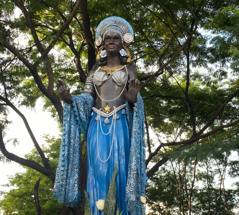 Nova estátua de Iemanjá em Teresina é alvo de intolerância religiosa nas redes sociais