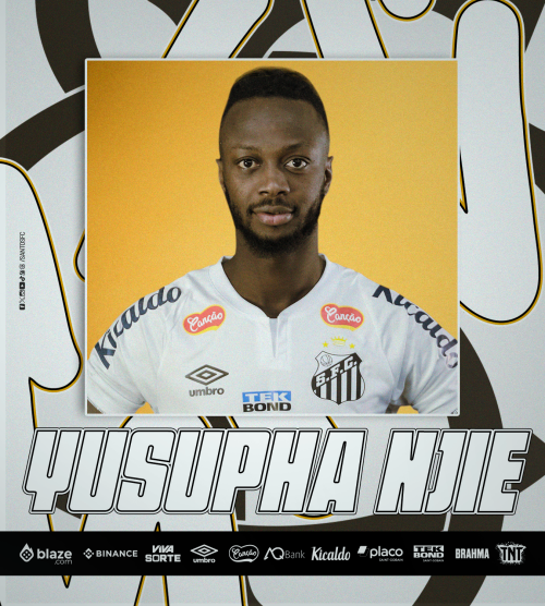 Santos anuncia contratação do atacante Yusupha Njie por empréstimo