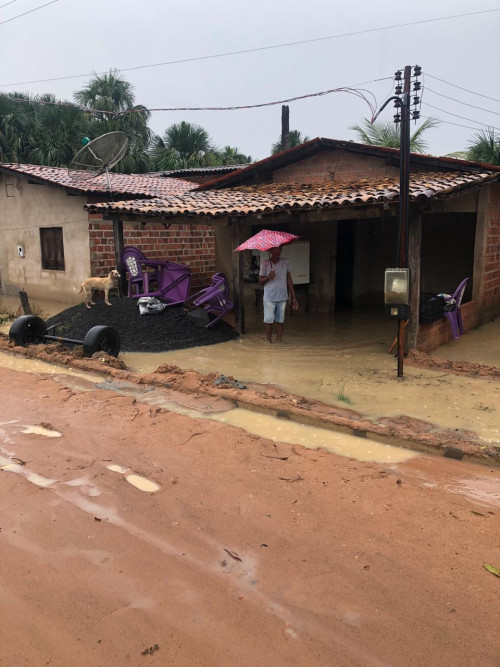 Casas desabem em Guadalupe após chuvas  - (Divulgação/Defesa Civil de Guadalupe)