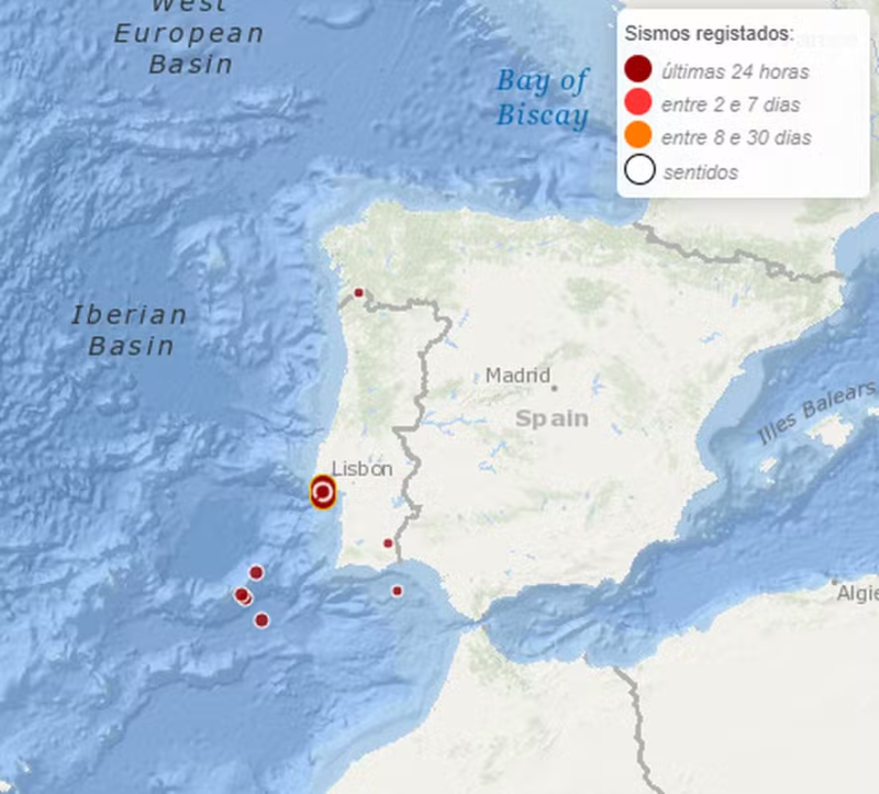 Tremor teve uma profundidade de 10 quilômetros - (Reprodução)