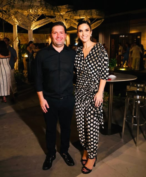 Click dos queridos Frederico Nunes Mendes de Carvalho Filho & Cristina Napoleão em noite de coquetel de lançamento da Casa Cor Piauí 2025