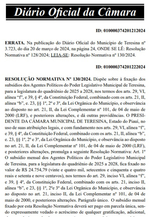 Resolução publicada no Diário Oficial - (Reprodução Diário Oficial)