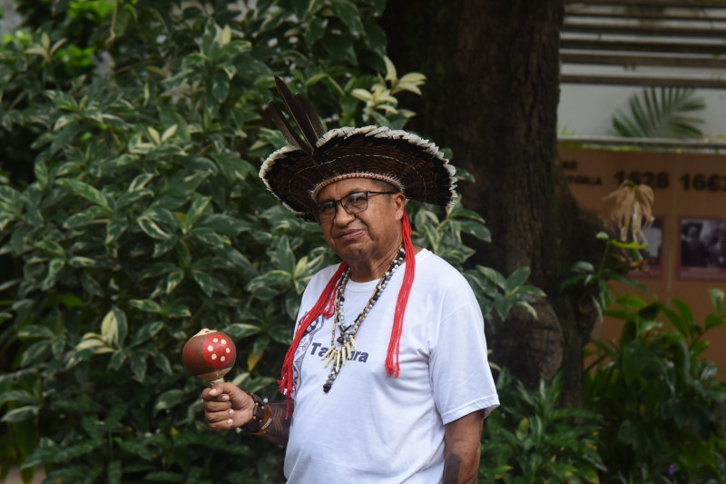 Cacique Henrique Manoel, liderança indígena da etnia Tabajara e diretor de Povos Originários da Sasc - (Assis Fernandes/O Dia)