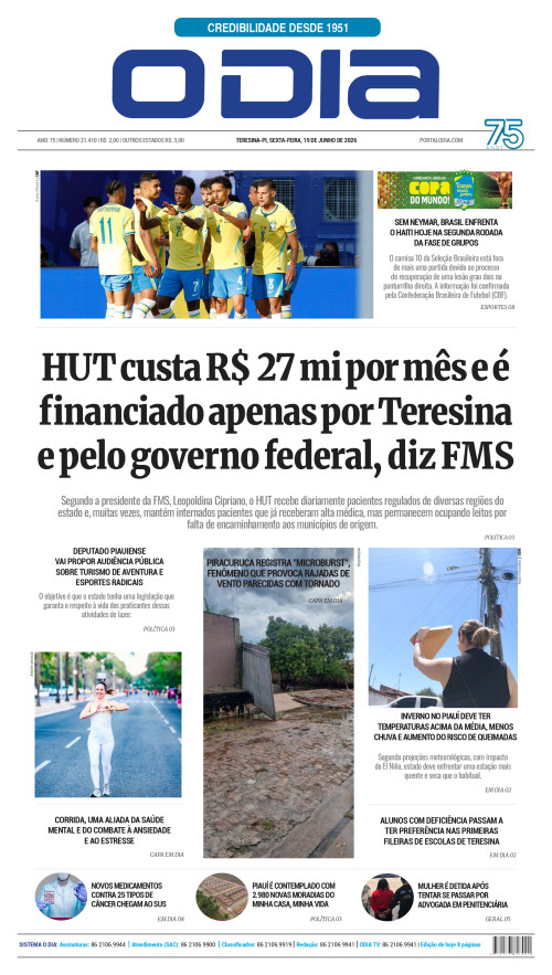 Confira os principais destaques do Jornal O Dia desta sexta-feira (19)