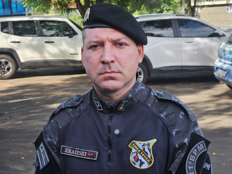 Major Kraieski, comandante do 11° Batalhão de Polícia Militar - (Jailson Soares/ODIA)