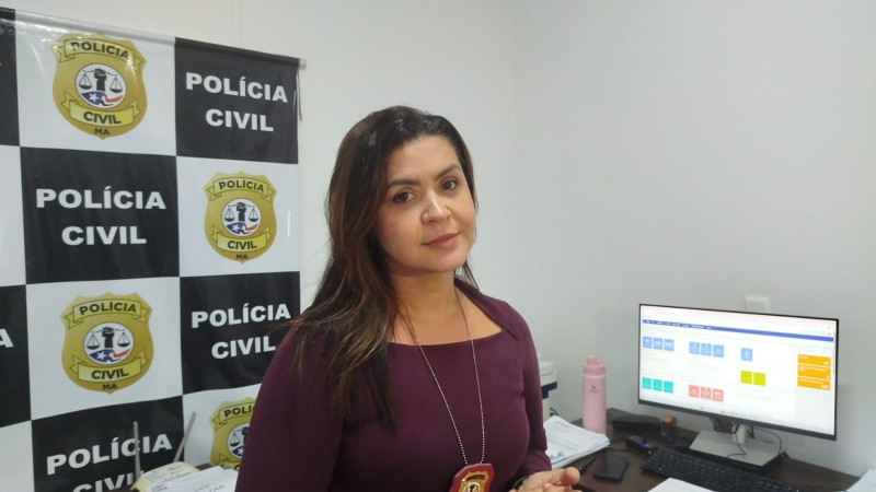 Delegada Lorena Alves, titular da Delegacia da Mulher de Timon - (Chico Filho/O Dia)