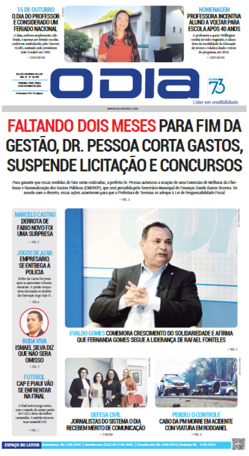 Confira os principais destaques do Jornal O Dia desta terça-feira (15) - (Reprodução)