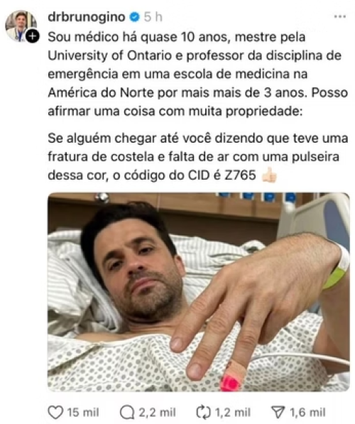 Médico Bruno Gino questiona lesão de Pablo Marçal  - (Reprodução/Redes sociais)